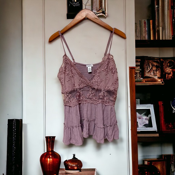 Rue21 Purple Lace Flowy Tank Top NWOT - Picture 7 of 8